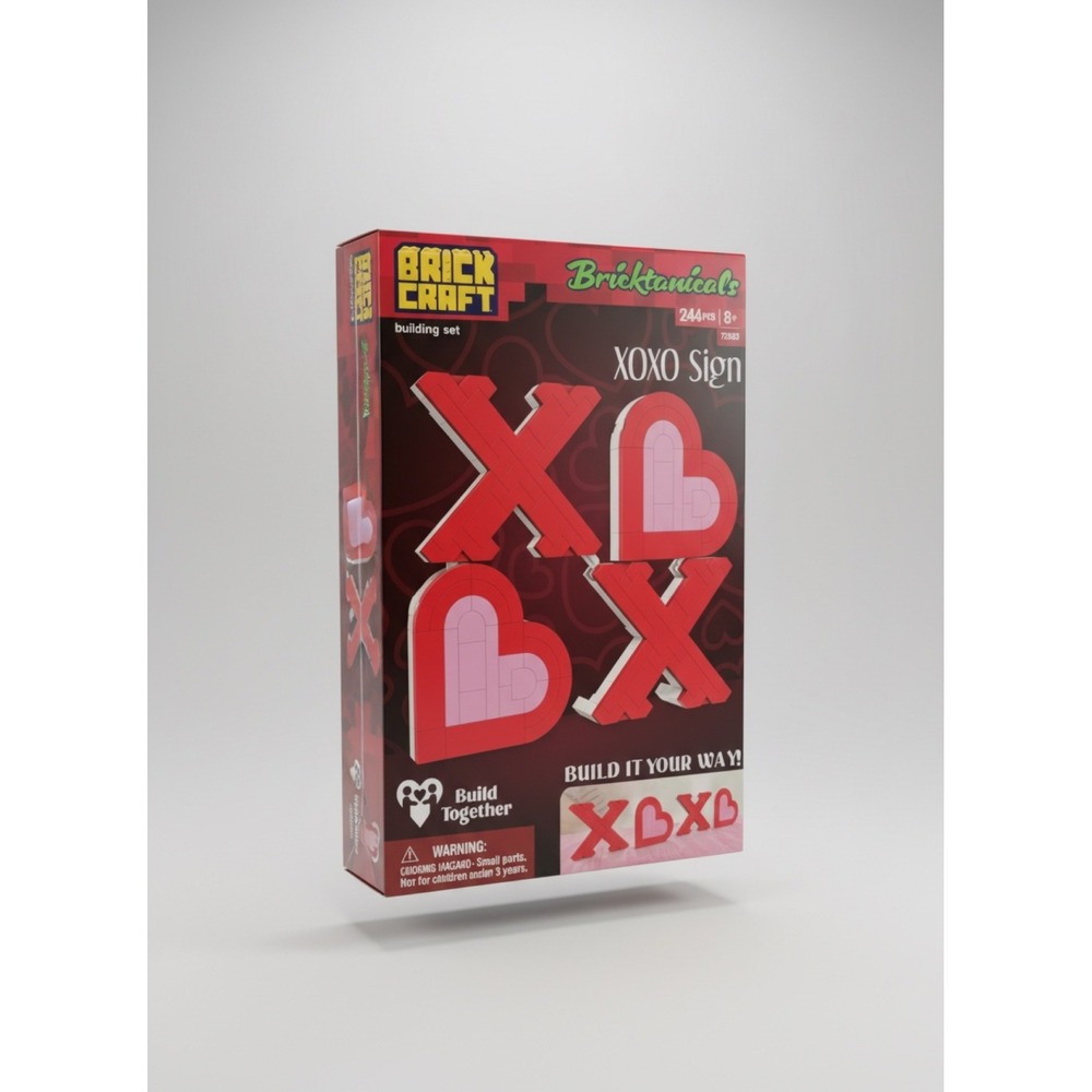 VALENTINES/BRICKCRAFT BRICKTANICALS XOXO SIGN/BUILDING SET 2025/244 PCS/NEW